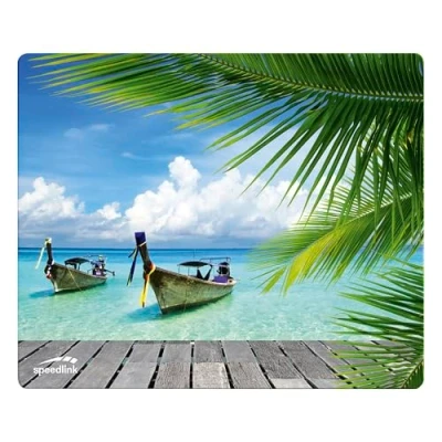 Afbeelding van Speedlink SILK Mousepad Mauspad mit weicherer Textilwirkung und antistatischer Wirkung, Maße: 23 x 19 0,2 cm, Paradise Edition