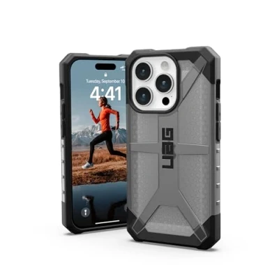 Afbeelding van Urban Armor Gear Plasma Backcover Apple iPhone 15 Pro Grijs (transparant)