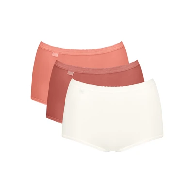 Afbeelding van Sloggi 3P Basic Plus Maxi Colored Zalmroze katoen 38 Dames