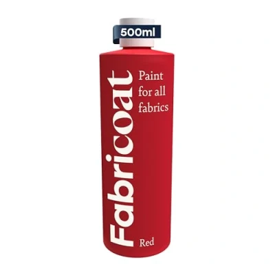 Afbeelding van Fabricoat Textielverf Herstel of verander de kleur van elke stof, verf direct op transformeer alles banken, lampenkappen, auto interieurs (250 ml, rood)