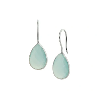 Afbeelding van Trendjuwelier huiscollectie Oorhangers Franse Haak Chalcedoon Zilver