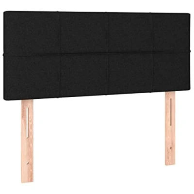 Afbeelding van vidaXL Hoofdbord 100x5x78/88 cm stof zwart, hoofdeinde, houten bedonderdeel, hoofdbord, slaapkamermeubel, bedaccessoire, hoofdsteun