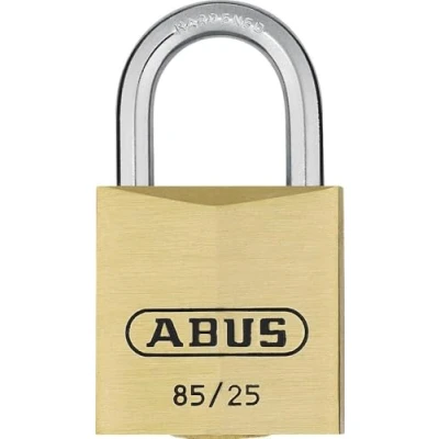Afbeelding van ABUS Hangslot messing 85/25 gl. 0304 gelijksluitend voor kelderdeuren, schuren en nog veel meer weerbestendig geharde stalen beugel veiligheidsniveau 4