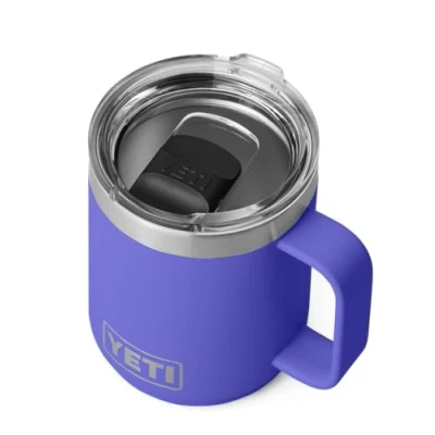 Afbeelding van YETI Rambler Mug, Vacuum Insulated Stainless Steel Stackable Mug with Magslider Lid, Ultra Marine Violet, 10 oz (296 ml)