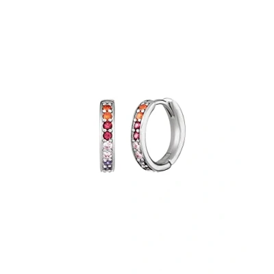 Afbeelding van Engelsrufer Ohrringe Creolen aus Sterlingsilber mit Zirkonia in Warmen Farben, Durchmesser: 21mm, ERE WARM ZIM CR 13