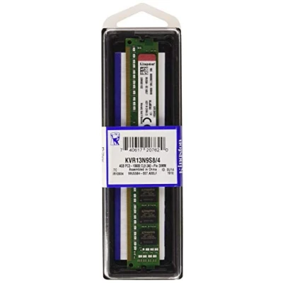 Afbeelding van Kingston KVR13N9S8/4 werkgeheugen 4 GB (DDR3 Non ECC CL9 DIMM 240 pin, 1,5 V)