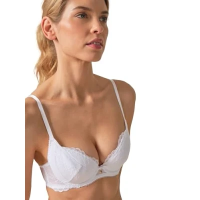 Afbeelding van Gossard Superboost Padded Plunge BRA Pushup BH, Dames, Maat: 85F, White