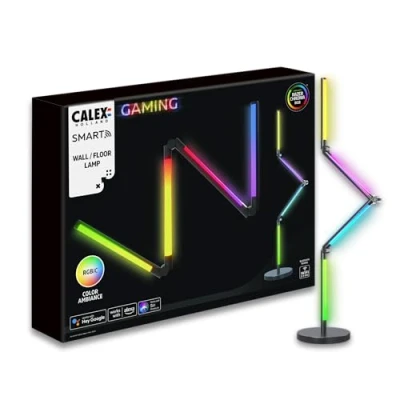 Afbeelding van Calex Gaming Vloerlamp Razer Chroma Compatibel Smart Home RGBIC Synchronisatie voor PC Anti Slip 140cm