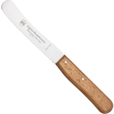 Afbeelding van RÖR Solingen Ontbijtmes Buckels met Kartels Lemmet 11.5 cm Beukenhout