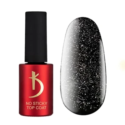 Afbeelding van K odi Professional UV nagellak No Wipe Top Coat Glow Silver Gel voor nagels, LED Soak Off toplak glanzende Shellack Nail Polish (7 ml)