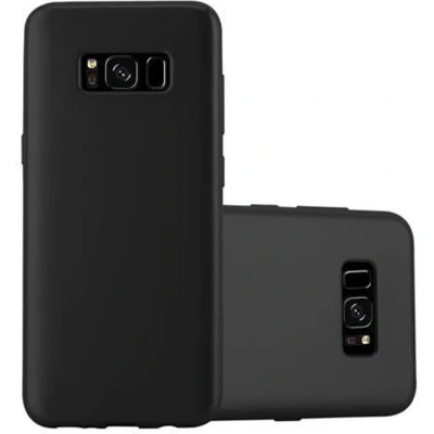 Afbeelding van Cadorabo Hoesje geschikt voor Samsung Galaxy S8 in METALLIC ZWART Beschermhoes gemaakt van flexibel TPU silicone Case Cover