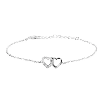 Afbeelding van Armband Zilver Hart en Zirkonia 13 19 cm