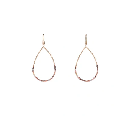 Afbeelding van Day&amp;Eve by Go Dutch Label Oorhangers Elegant Beads Drop Mocca Mix