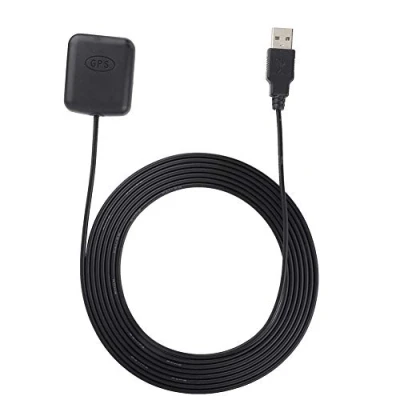 Afbeelding van auto GPS antenne, 3 m/9.84ft ABS materiaal Multifunctioneel 2 in 1 antenne adapter Magnetische voet met meter RG174 kabel USB interface