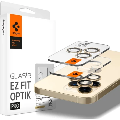 Afbeelding van Nakładka na obiektyw SPIGEN Optik.Tr Ez Fit do Apple iPhone 14 Pro/14 Pro Max Złoty