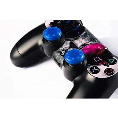 Afbeelding van Set van 4 Joystick beschermfolies, compatibel met alle console controllers/G MOTIONS, personalisering je joysticks, betere grip en bescherming rondom, G stitch, blauw