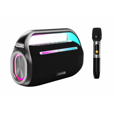 Afbeelding van Swissten Harmony Bluetooth Speaker 80W Karaoke Set Zwart
