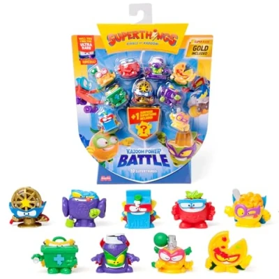 Afbeelding van Superthings KAZOOM Power Battle verpakking met 10 (bevat 1 verrassingsfiguur en gouden kapitein), van 2 stuks