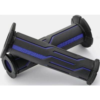 Afbeelding van DAYTONA Rubber grip d lin sw/bl 125 open