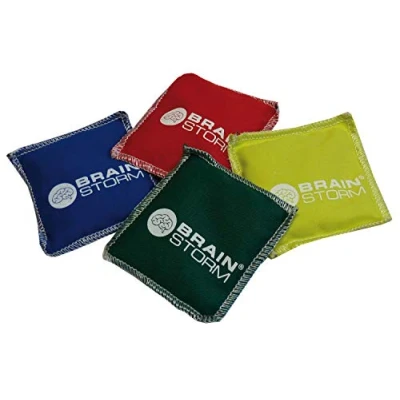 Afbeelding van STOP! Fitness Brainstorm bonenzakjes/bonenzakjes, 4 stuks, in rood, blauw, groen en geel