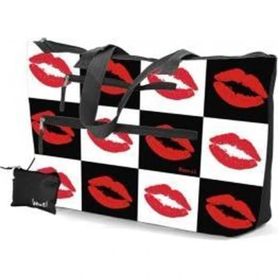 Afbeelding van Benzi strandtas Kisses grijs BZ 4472