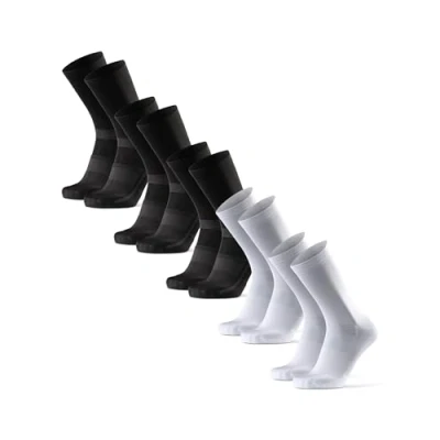 Afbeelding van DANISH ENDURANCE Crew Fietssokken voor Dames &amp; Heren, Ademend, Mountainbiken Wielrennen, 3 of 5 paar Meerkleurig (3xZwart, 2xWit/Zwart) 48 51