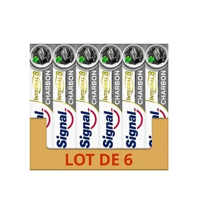 Afbeelding van Signal Nature Elements Integral 8 Charbon Tandpasta, 6 Stuk 75 ml