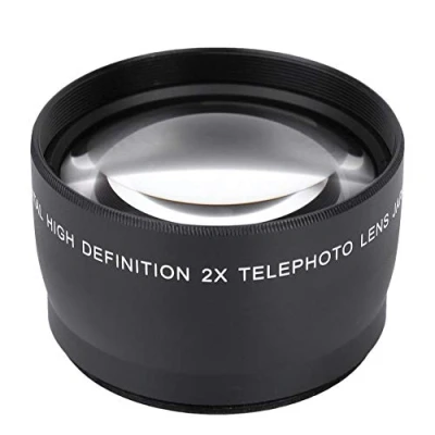 Afbeelding van Telelens Camera 58mm 2X Vergroting Universele Teleconverter met Pouch Tas voor Accessoire