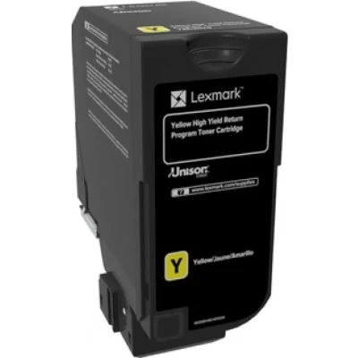 Afbeelding van Lexmark 74C2HY0 Toner Geel Hoge capaciteit