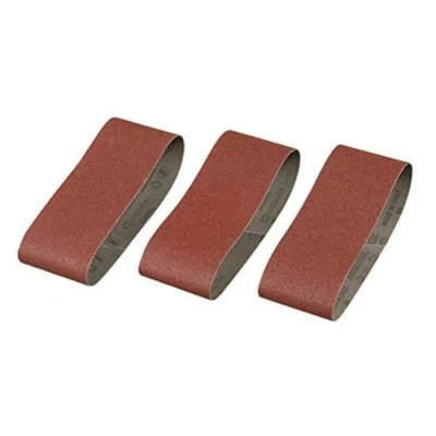 Afbeelding van Stanley STA33079 XJ schuurband (65 x 410 mm, grove korrel K100, geschikt voor Black+Decker bandschuurmachine, DN83E, BS650, BD83E, KA83, 3 stuks), effen