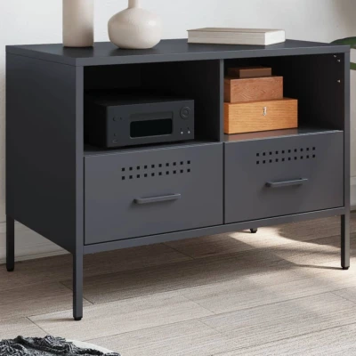 Afbeelding van vidaXL Tv meubel 68x39x50,5 cm koudgewalst staal antracietkleurig