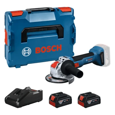 Afbeelding van Bosch Blauw GWX 18V 8 Accu Haakse Slijper Incl. beschermkap 2x GBA 4,0 Ah Lader GAL 40, 06019N9102