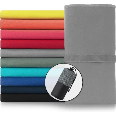 Afbeelding van Blumtal Sporthanddoek microfiber: 180 x 90 cm, grijs