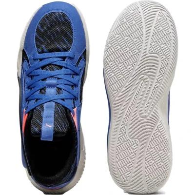 Afbeelding van Puma Court Rider Chaos Clydes Closet Basketbalschoenen, Heren, Maat: 42.5, Clyde royal/harbor mist/black/fire orchid Imitatieleer/ textiel
