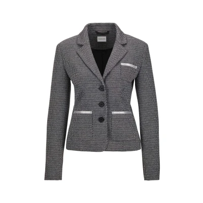 Afbeelding van Madeleine Blazer, Dames, Maat: 34, Stone gray wool white melange