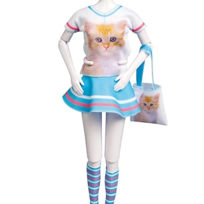 Afbeelding van Making Couture Outfit kit Tiny Cat Dress YourDoll PN 0164629