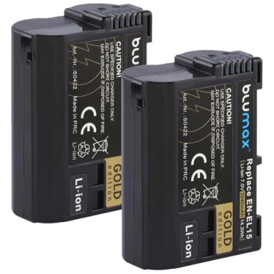 Afbeelding van 2x Blumax GOLD Edition batterij vervangt Nikon EN EL15a EL15b EL15c 2040mAh compatibel met D780 D850 Z6 Z7 7.0V 14.3Wh