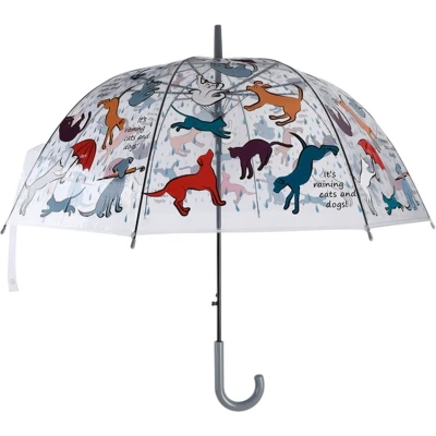 Afbeelding van Merkloos Paraplu Cats And Dogs Transparant 83X83X81,5 CM