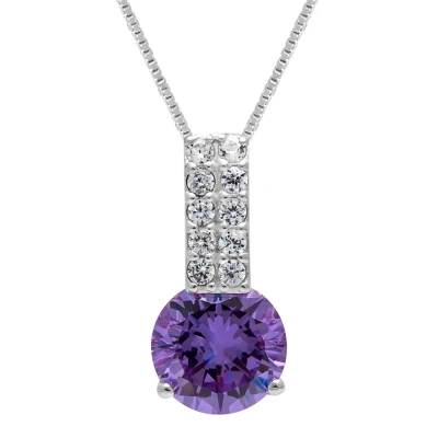 Afbeelding van Zilveren ketting dames ketting, chique met kristallen