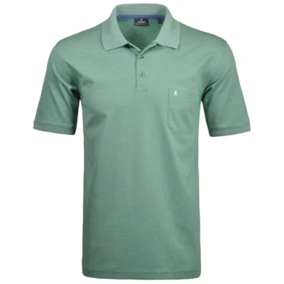Afbeelding van RAGMAN SoftKnit polo voor heren met borstzak, korte mouwen, Mint 385, XL