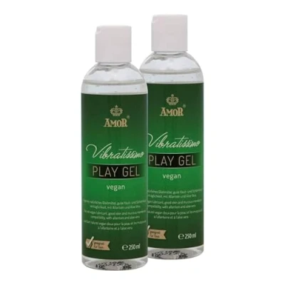 Afbeelding van Vibratissimo Play Gel vegan 2x250 ml I Glijmiddel zonder dierlijke ingrediënten Watergebaseerde glijmiddelen geschikt voor siliconen speeltjes &amp; latex condooms