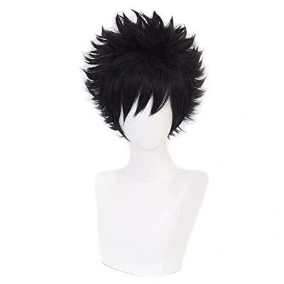 Afbeelding van HIROAKIYA Toya Todoroki Dabi Wig, MHA My Hero Academia Cosplay Wig with Cap