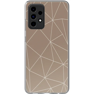 Afbeelding van Samsung Galaxy A52 (5G) Hoesje Siliconen en TPU (zacht) imoshion Backcover/Softcase Graphic Lines Beige Telefoonhoesje