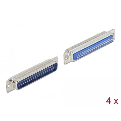 Afbeelding van Delock D Sub 37 pins connector metaal, soldeer versie, 4 stuks Deloc