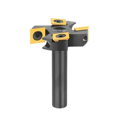 Afbeelding van SpeTool Vlakfrees 12mm Schacht 45mm Snijdiameter voor Bovenfrees Schaafmachinefrees met ATS Coating Wisselplaten 2+2 Fluiten CNC Frees hout Vlakfrezen Schachtfrees Oppervlakbit
