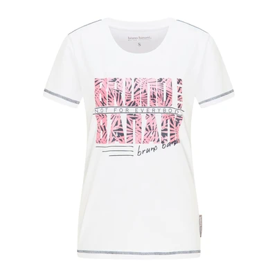 Afbeelding van Bruno Banani Tshirt print, Dames, Maat: Small, Weiss