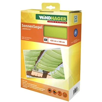 Afbeelding van Windhager Luifel voor kabelspantechniek, serre en terrassen schaduw, kabelspanluifel, 420 x 140 cm, appelgroen, 10882