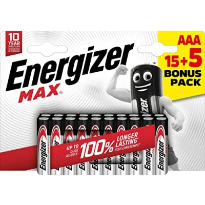 Afbeelding van Energizer Max AAA batterij (potlood) Alkaline 1.5 V 20 stuk(s)