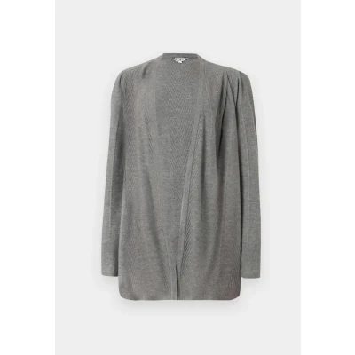 Afbeelding van Object Objluna OPEN Cardigan Vest, Dames, Maat: XS, Medium grey melange