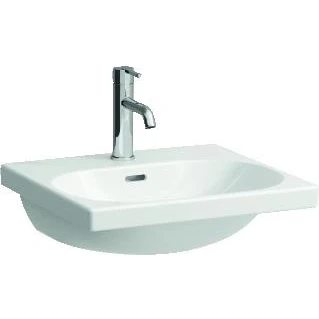 Afbeelding van Laufen lua meubelwastafel 50 cm met kraangat en overloop wit lcc h8100814001041